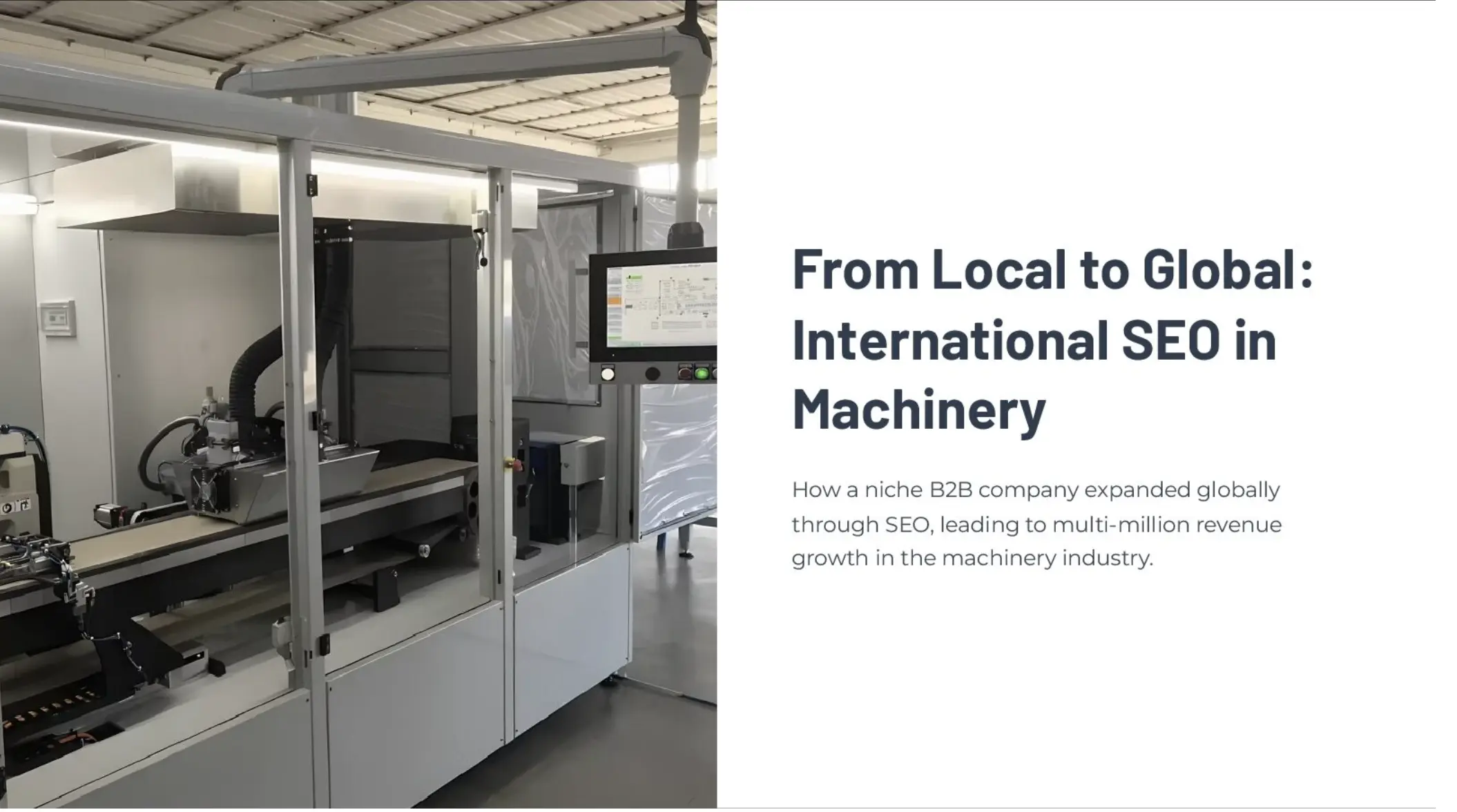 International machinery SEO case study