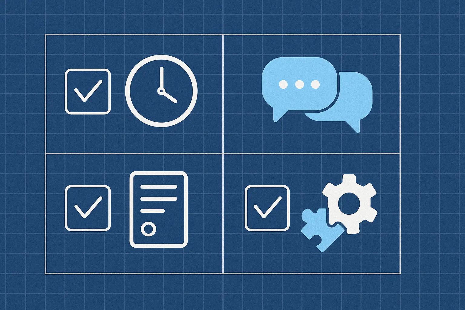 A screenshot or mock-up of a Zapier/Make.com interface showing a trigger ('New Comment in Asana') and an action ('Add Comment in Partner's Trello/Jira').