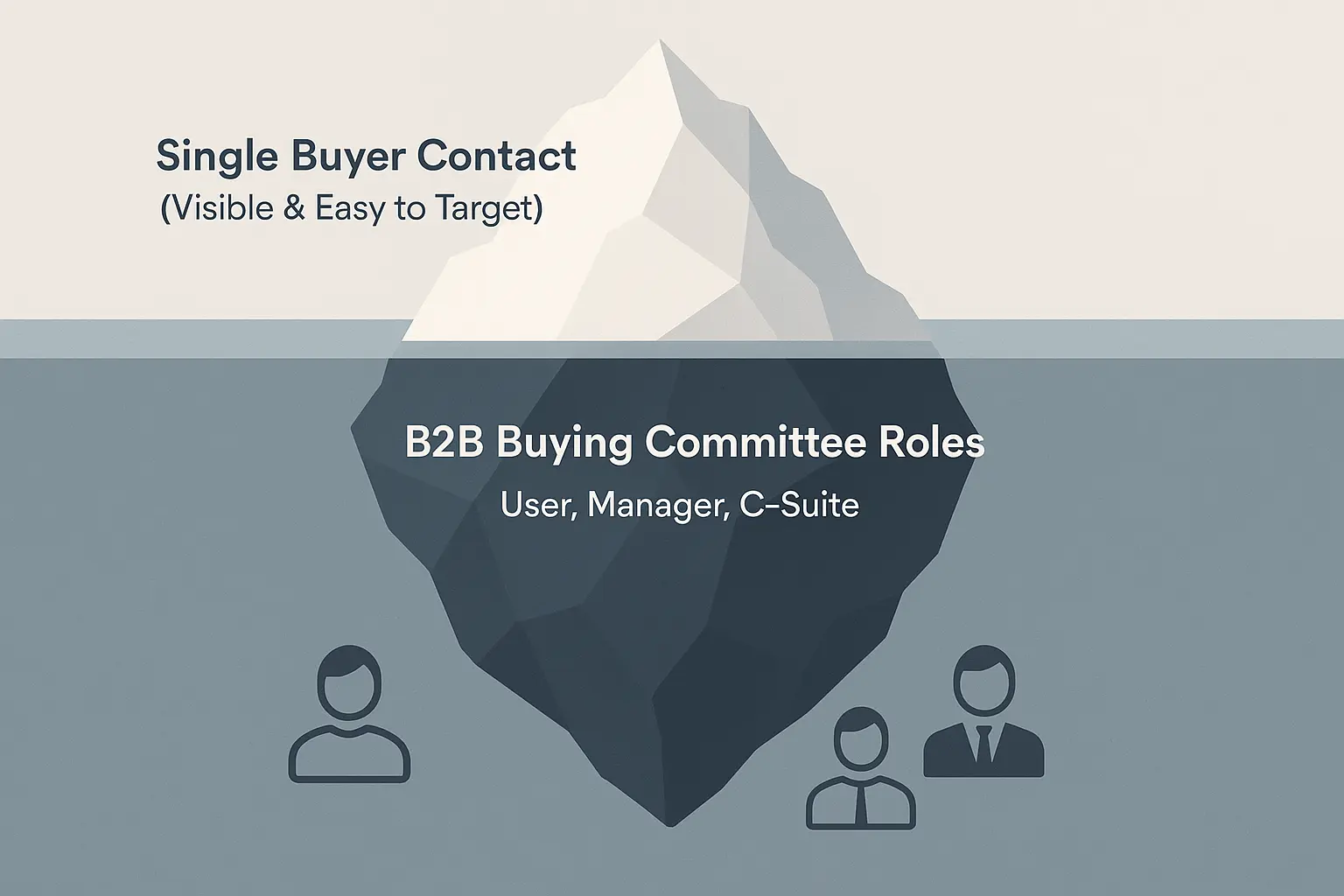 Each member of the B2B buying committee has a different job to be done, which means they search for solutions using completely different language.