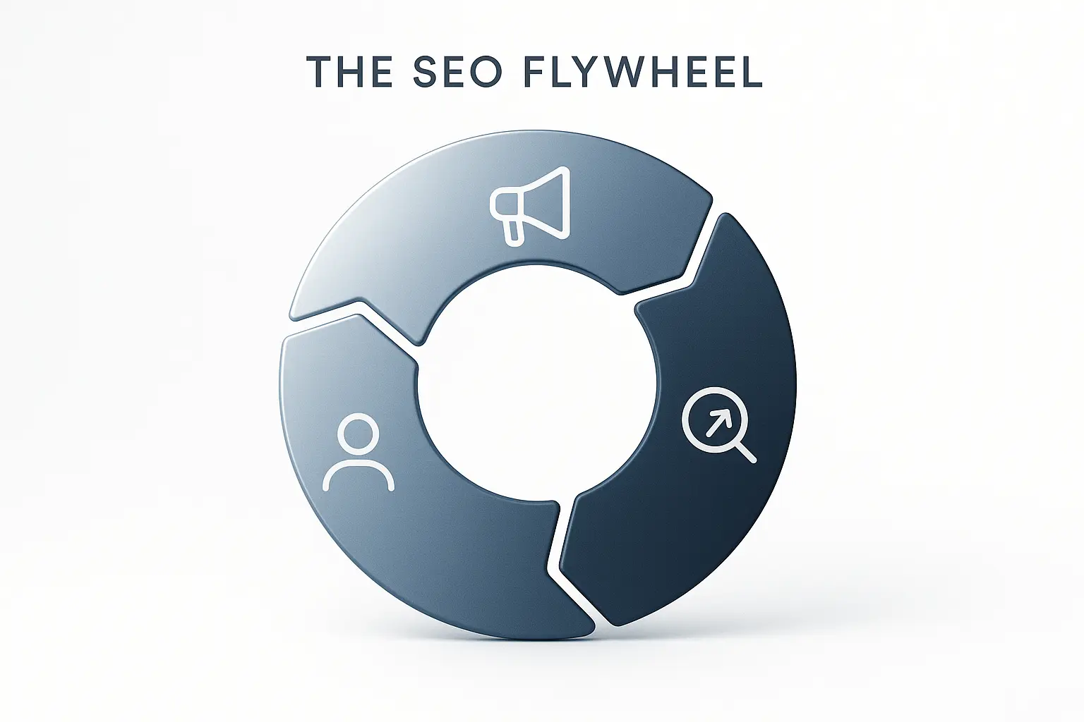 The SEO Flywheel shows how each component fuels the next, creating a self-reinforcing system that builds long-term brand authority beyond traditional link-building.