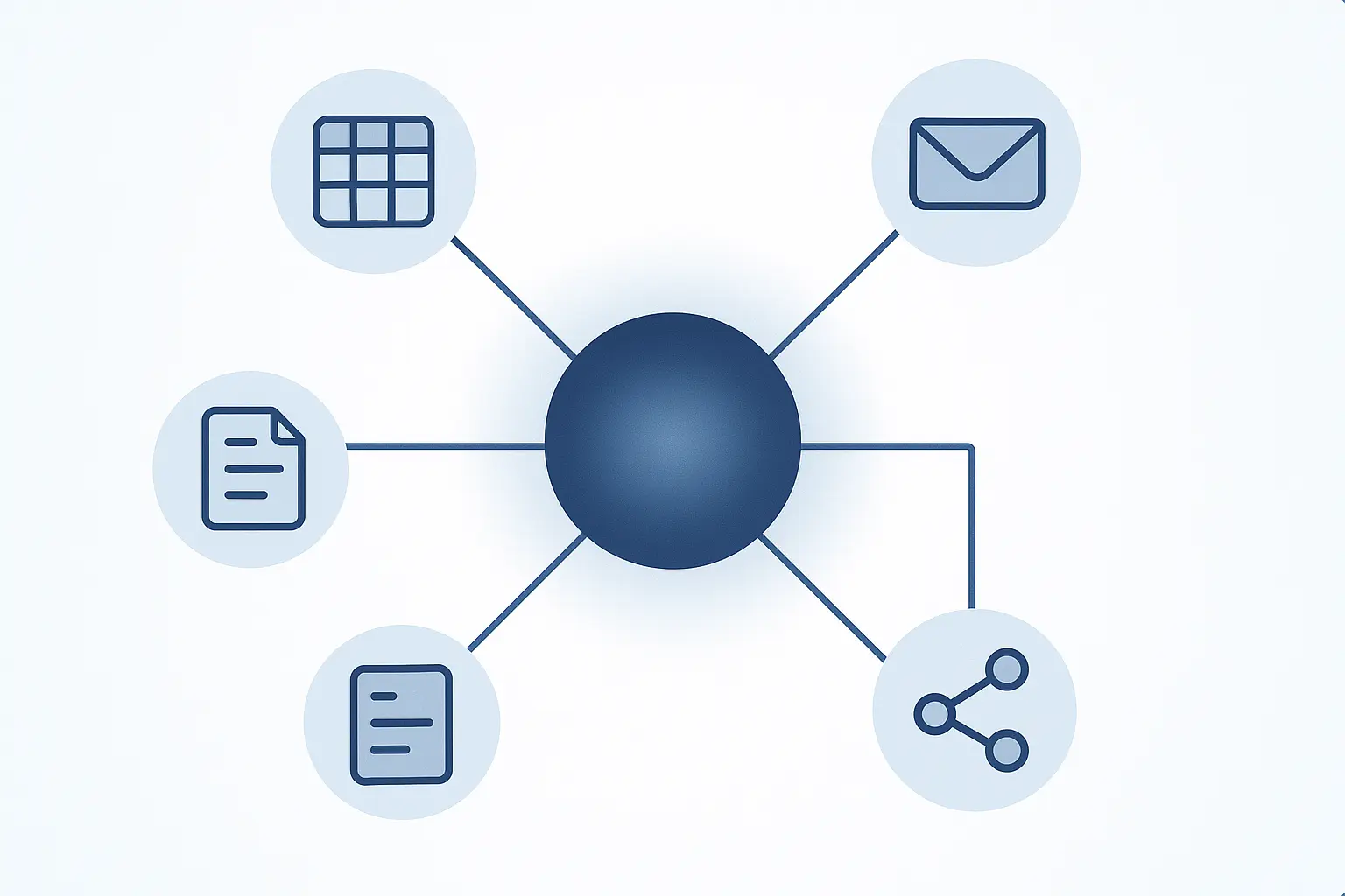 A diagram showing the structure of an Airtable Client Hub with interconnected tables for Clients, Projects, and Credentials.