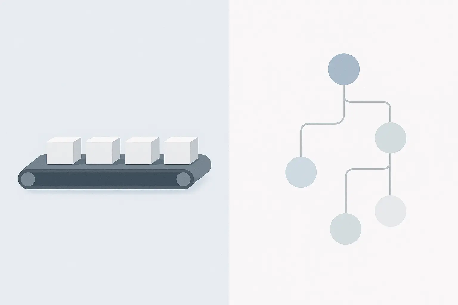 A flowchart showing a simple SEO agency workflow, like new client form to project setup to kickoff email, with Zapier and Make logos as connectors.